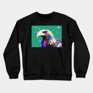 Eagle Pop Art Wpap Crewneck Sweatshirt